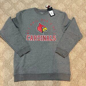 New Louisville Cardinals Men’s Size Medium Sweatshirt Logo Crewneck